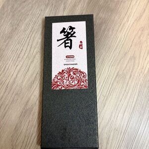 Set of 4 pairs of stainless steel chopsticks